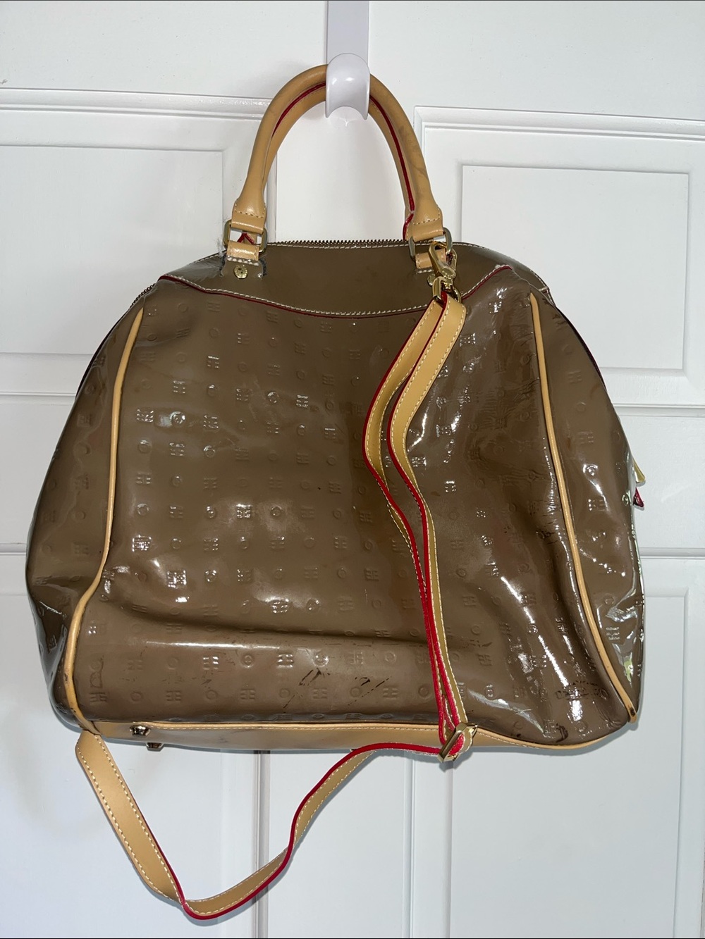 Arcadia Patent Leather Made in Italy Satchel Handbag